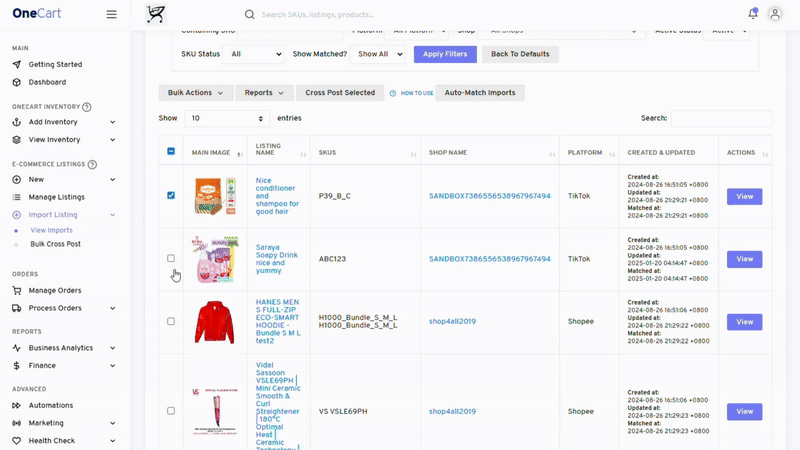 Bulk copy products animation
